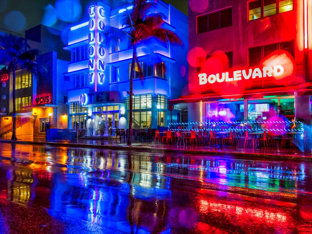 Regen in Miami Beach